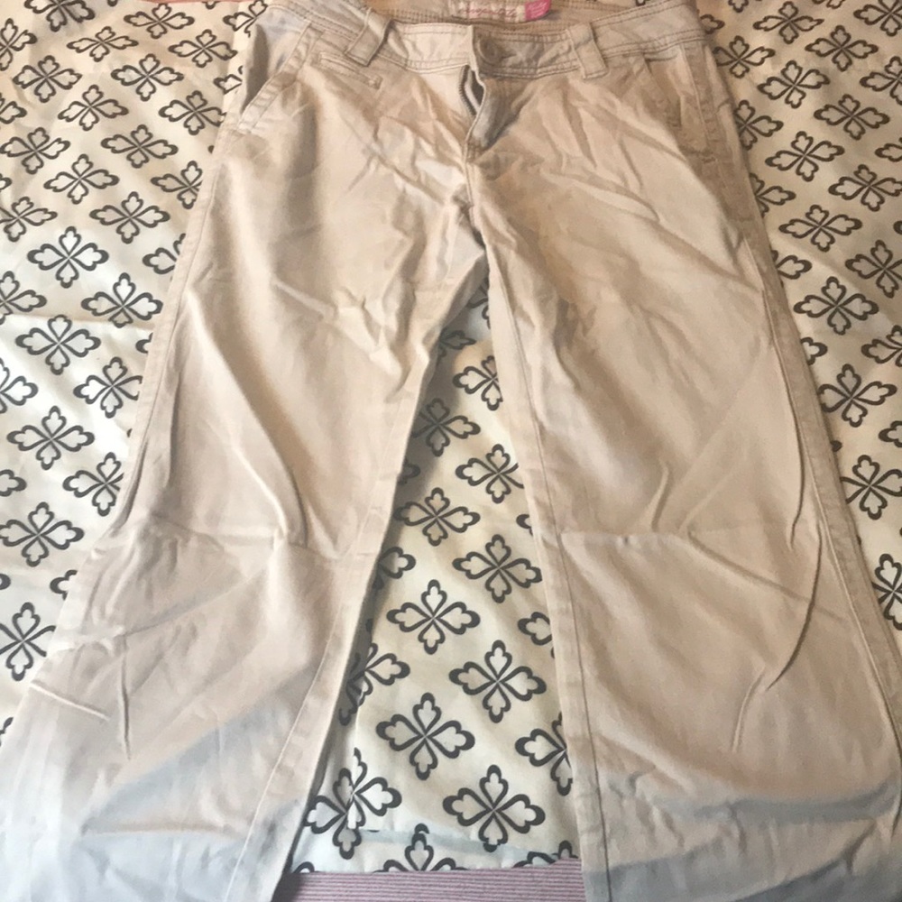 Khaki skinny flare